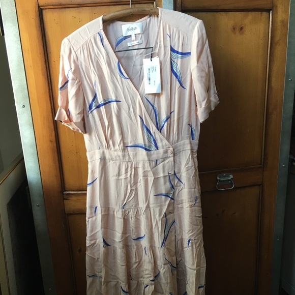 ba&sh Dresses & Skirts - ba&sh Blush and Cobalt Midi Dress